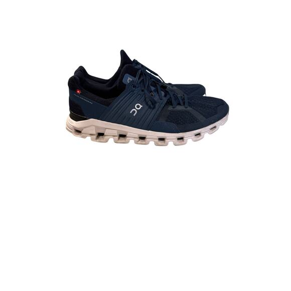 Men’s On Running Cloudswift Athletic Sneakers Size 11.5 Navy Blue White Running - Picture 1 of 13
